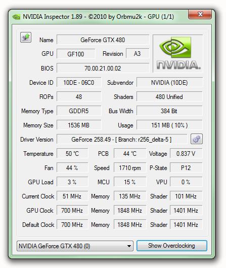NVIDIA Inspector,显卡检测